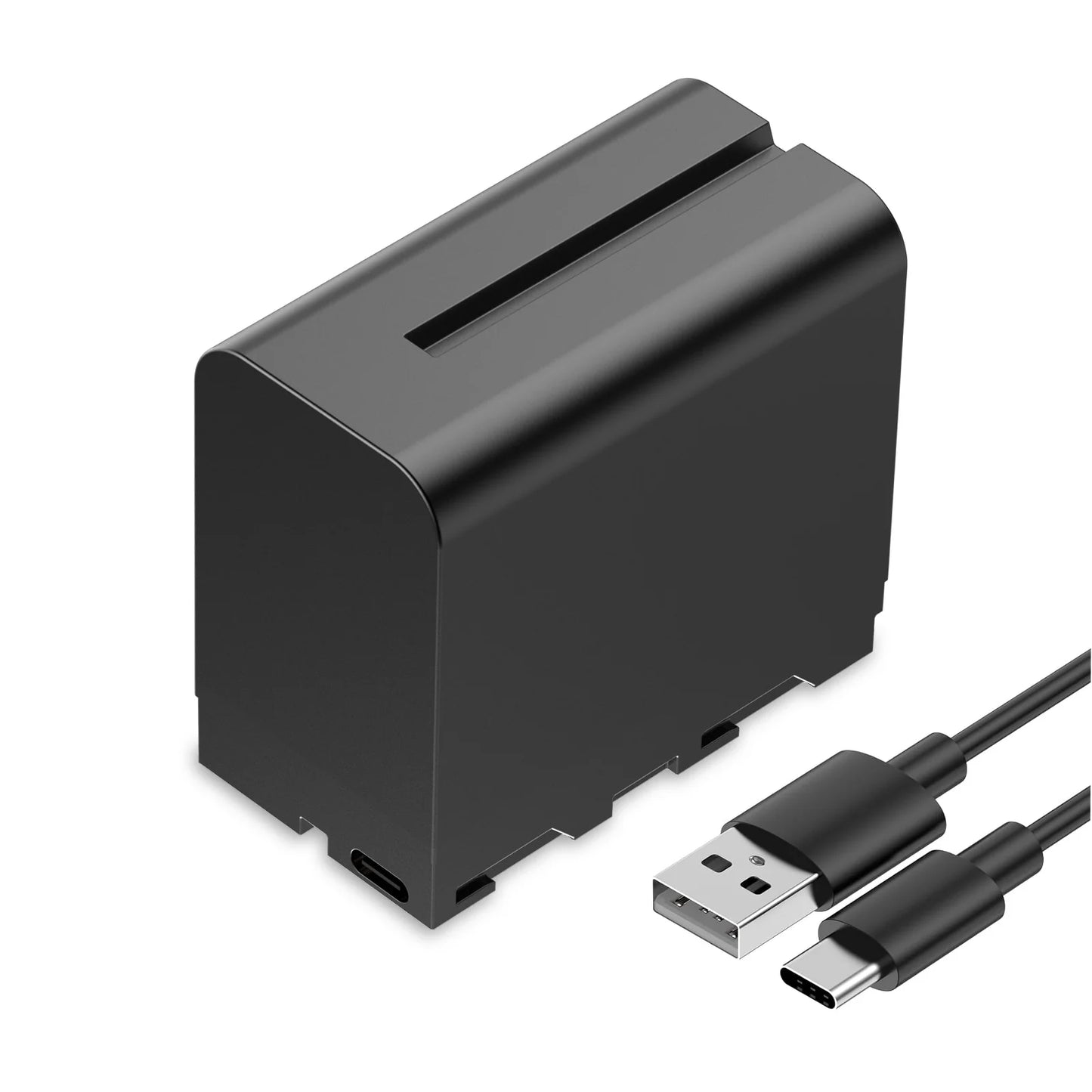 FEEWORLD NP-F550/F750/F970 Li-ion Battery for Monitor Video Light wirelessTransmission with USB-C Charging port