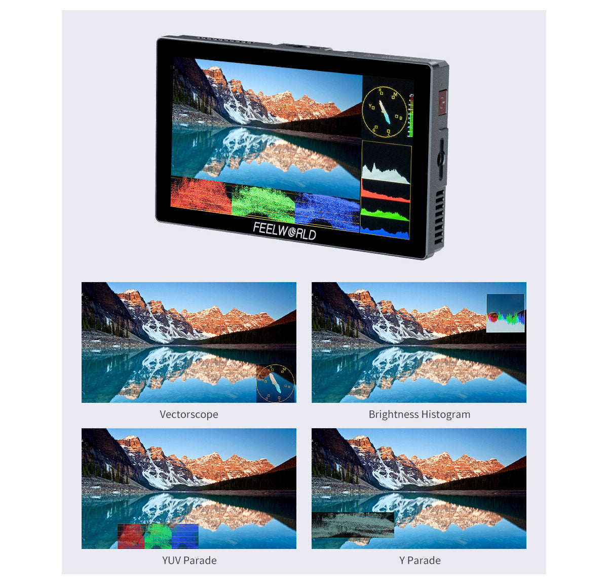 FEELWORLD P6X 5.5 Inch Touchscreen High Bright 1200nit Aluminium Housing DSLR Camera Field Monitor 4K 60Hz