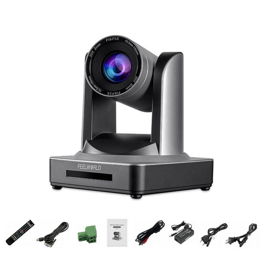 FEELWORLD POE20X Simultaneous USB/3G-SDI/HDMI/IP Live Streaming PTZ Camera with 20X Optical Zoom 1080P@60fps PoE Supported