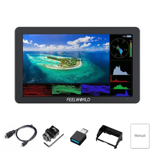 FEELWORLD T6 6-Inch Camera Field Video Monitor Aluminium Housing 4K HDMI USB-C Power Input