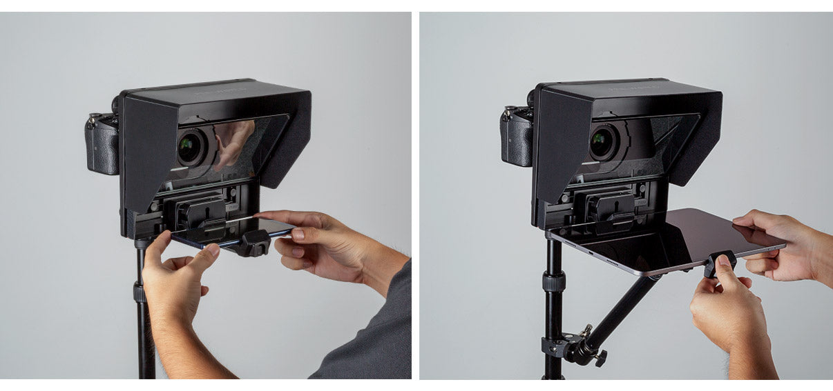 FEELWORLD TP10 Portable 10" Folding Teleprompter Up 11" Phone Tablet Prompter for Phone DSLR Shoot