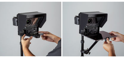 FEELWORLD TP10 Portable 10" Folding Teleprompter Up 11" Phone Tablet Prompter for Phone DSLR Shoot