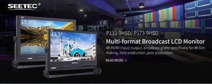 FEELWORLD SEETEC P173-9HSD 17.3" Aluminum Design 1920×1080 Pro Broadcast LCD Monitor with 3G-SDI HDMI AV