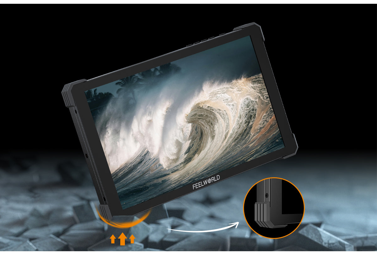 FEELWORLD T10 10.1 Inch 500nit Aluminium DSLR Camera Field Monitor External Install and Power Kit