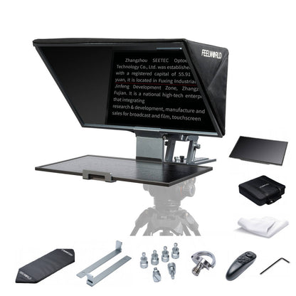 FEELWORLD TP21 21-inch Foldable Teleprompter with Remote optional Self-Reversing Monitor