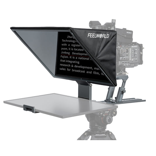 FEELWORLD TP21 21-inch Foldable Teleprompter with Remote optional Self-Reversing Monitor