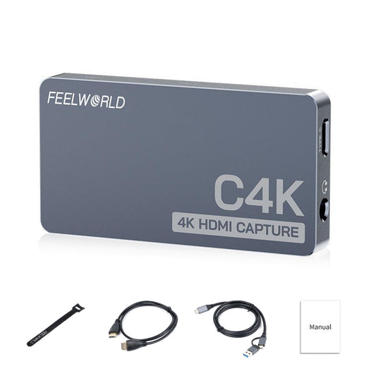 FEEWORLD C4K Video Capture 4K HDMI 60Hz In and Out USB-C Plug and Play for Streaming Gaming Video Conference